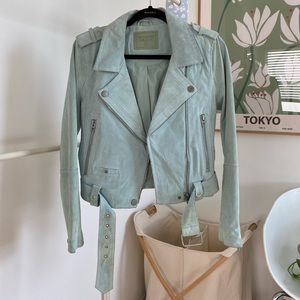 Aqua Suede Jacket
